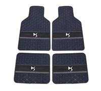 AWCYRHI 4 Pcs Car Floor Mats, for Citroen DS3 Racing DS3 Cabrio DS4 DS5 DS3 Crossback DS 4S All Weather Car Waterproof Non Slip Carpet Mat Floor Liners Carpet Protection,Black Blue