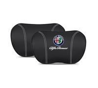 AWCYRHI Car Headrest Pillow, for Alfa Romeo 166 Car Pillow Car Headrest Pillow Memory Foam,Car Seat Cushion Headrest Support Cushion,2PCS-B/Black