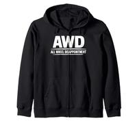 AWD All Wheel Disappointment Funny Car Mechanic Joke Zip Hoodie