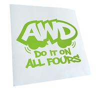 AWD do it on all fours JDM Decal Racing Die Cut Sticker 14 x 10 cm