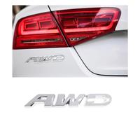 AWD Emblem Sticker, 3D Metal Letter Tailgate Side Badge Decal, Self Adhesive Auto Side Fenders Decoration for All Wheel Drive, Universal Vehicle Exterior Decor Accessories (Silver)