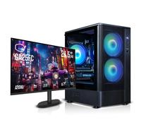 AWD-IT Erebus AMD Ryzen 7, NVIDIA RTX 5060 Ti, 32GB RAM, 1TB SSD - Windows 11 PreBuilt Gaming PC with 120Hz Gaming Monitor