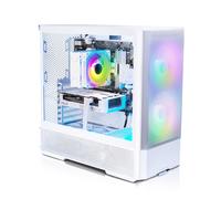 AWD-IT Lancool 207 White RGB Ryzen 7 5700X 8 Core NVIDIA RTX 5060 8GB Desktop PC for Gaming