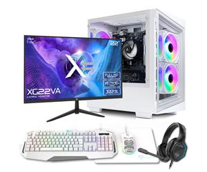 AWD-IT Level 3 Intel Core i3 14100F Quad Core NVIDIA RTX 3050 8GB PC Monitor Package for Gaming