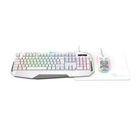 AWD-IT Nebula V2 White Bundle, Keyboard, Mouse, Mouse Mat