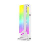 AWD-IT Vertical Aluminium GPU Holder - Adjustable 5V ARGB Graphics Card Support Bracket - White
