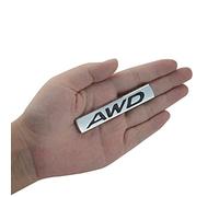 AWD Logo Emblem Tailgate Side 3D Metal Sticker Badge Car Decals - Chrome Finish Metal Emblem AWD Badge Fit for 4 Wheel Drive SUV Off Road Tailgate (Chrome Black)