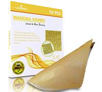 AWD Manuka Honey Gauze Dressing - 100% Impregnated Medical Grade Honey Patches - Medical Supplies, Wound Care, and First Aid - Gauze Pads 10 Count (2"x2")