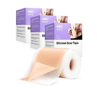 AWD Silicone Scar Sheets for Surgical Scars - Silicone Scar Tape for C Section, Tummy Tuck Tape, Keloid Treatment - Silicone Skin Patches After Surgery Must Haves (1.6" x 60" Roll, Pack of 3)