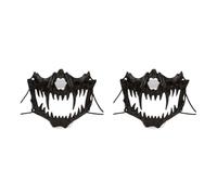 AWDFGDI 1pcs Halloween Skull Party Mask Anime Dragon God Skeleton Half Face Bones Animal Cosplay Dance Party Costume Props(H 2PCS)