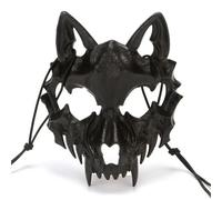 AWDFGDI 1pcs Halloween Skull Party Mask Anime Dragon God Skeleton Half Face Bones Animal Cosplay Dance Party Costume Props(M)