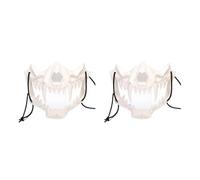 AWDFGDI 1pcs Halloween Skull Party Mask Anime Dragon God Skeleton Half Face Bones Animal Cosplay Dance Party Costume Props(G 2PCS)