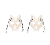 AWDFGDI 1pcs Halloween Skull Party Mask Anime Dragon God Skeleton Half Face Bones Animal Cosplay Dance Party Costume Props(K 2PCS)