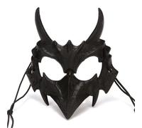 AWDFGDI 1pcs Halloween Skull Party Mask Anime Dragon God Skeleton Half Face Bones Animal Cosplay Dance Party Costume Props(D)