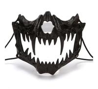 AWDFGDI 1pcs Halloween Skull Party Mask Anime Dragon God Skeleton Half Face Bones Animal Cosplay Dance Party Costume Props(H)