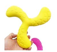 AWDFGDI Fun Pet Toys Floating Triangle Boomerang for Dogs Puppy Squeaking Teething Dog Toys Pet Training Dog Accessories(Yellow)