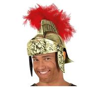 AWDFGDI Medieval Knight Gladiator Spartan Roman Warrior Retro Helmet Feather Lion Hat Accessory Halloween Role Playing Costume Props(Gold)