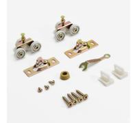 AWDIA 2 Pack Pocket Door Rollers Replacement Top Mount, Sliding Door Rollers Replacement Fit for Johnson Part # 1125 1500 Hardware Kit, 3-Wheel Nylon Ball Bearing Wheels Carry 200lbs Weight Capacity