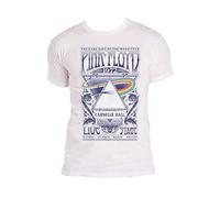 AWDIP Men's Pink Floyd Carnegie Hall Poster T Shirt, White, S UK