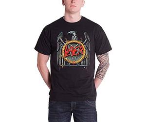 AWDIP Men's Slayer Silver Eagle T Shirt, Black, L UK