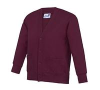 AWDis Academy Childrens/Kids Button Up School Cardigan (5-6 Years) (Claret)