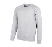 Academy Crew Neck Raglan Sweatshirt AWDis Grey XS