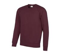 Academy Crew Neck Raglan Sweatshirt AWDis Burgundy XS