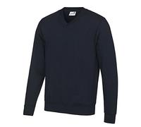 Awdis Academy Mens V Neck Jumper/Sweatshirt (2XL) (Navy)