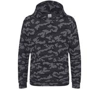 AWDis Camo Hoodie in Black | Size: 7-8 Years AWDis Black 7-8 Years