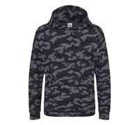 Camo Hoodie AWDis Black 5-6 Years