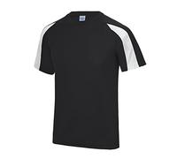 AWDis Just Cool Contrast Cool T Unisex Jet Black/Arctic White XL