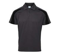 AWDis Cool Contrast Polo Charcoal/Jet Black
