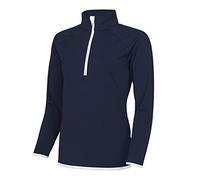AWDis Cool Girlie Half Zip Sweat Top French Navy/Arctic White L