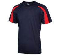 AWDis Cool Kids Contrast T-Shirt JC003B French Navy/Fire Red 12-13 Years