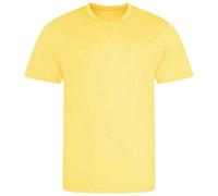 AWDis Cool Men's Plain Burnt Orange T-Shirt in Lemon | Size: Medium AWDis Cool Lemon M