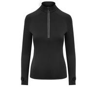 AWDis Cool Women's Cool-Flex Half Zip Long-Sleeved Base Layer Top in Black | Size: 12 AWDis Cool Black 12
