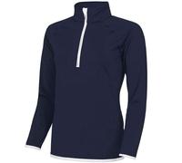 Half Zip Girlie Sweat Top AWDis Cool Navy 14