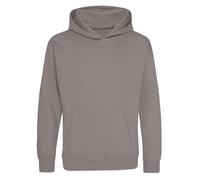 AWDis Hooded Sweatshirt Hoodie in Light Grey | Size: 12 Years AWDis Light Grey 12 Years