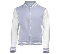 AWDis Hoods Varsity jacket Heather Grey/White L