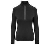 AWDis JC035 Girlie Cool Flex Long Half-Zip Top - Jet Black - Medium