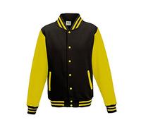 AWDis JH043MOXN / BURM, Men's Jacket, Multicolored (Jet Black/Sunshine Yellow), Medium