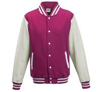 AWDis JH043MOXN / BURM, Men's Jacket, Pink (Hot Pink/White), Small