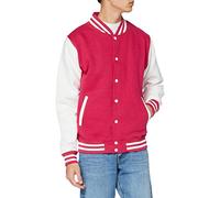 AWDis JH043MOXN / BURM, Men's Jacket, Pink (Hot Pink/White), X-Small