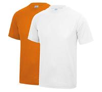 AWDis Just Cool JC001 Cool T 2 Pack - Orange Crush/Arctic White - Large