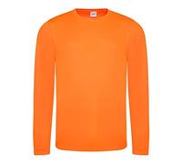 Just Hoods by AWDIS Long Sleeve Cool T Electric Orange