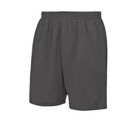 AWDis Just Cool JC080 Mens Cool Mesh Lined Shorts - Charcoal - S