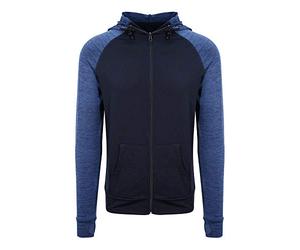 AWDis Just Cool Mens Contrast Zoodie (L) (Navy/Navy Melange)