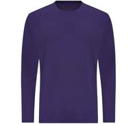 AWDis Just Cool Mens Long Sleeve Cool Sports Performance Plain T-Shirt (M) (Purple)