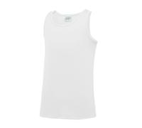 AWDis Just Cool Sleeveless Vest Top in White | Size: 12-13 Years AWDis White 12-13 Years