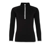 Just Cool Women's Cool 1/2 Zip Sweat Charcoal/jet Black XS JC036MCHA/JEBXS